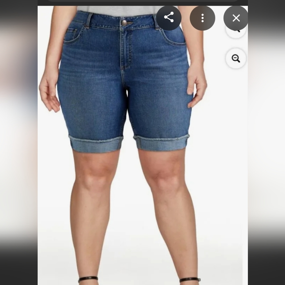 2/$20 Nwt Lee Sz 20W Bermuda Mid Rise Denim Shorts
